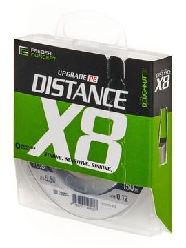 Леска плетёная Feeder Concept Distance х8 BRAID Dark Green 150 м, 0,12 мм