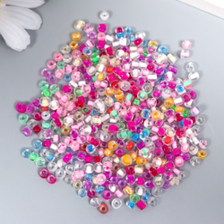 Бисер стекло 6/0 "Прозрачный цветной. Меланж" 30 гр   7463390