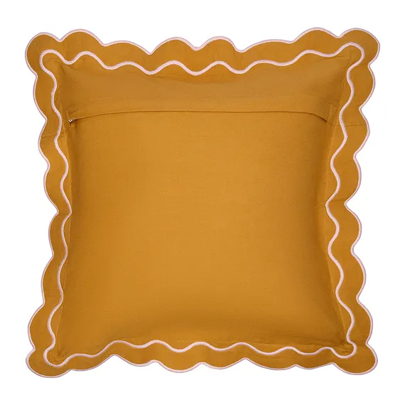 Чехол на подушку с контрастным кантом розового цвета из коллекции trendy ruffles, 40х40 см