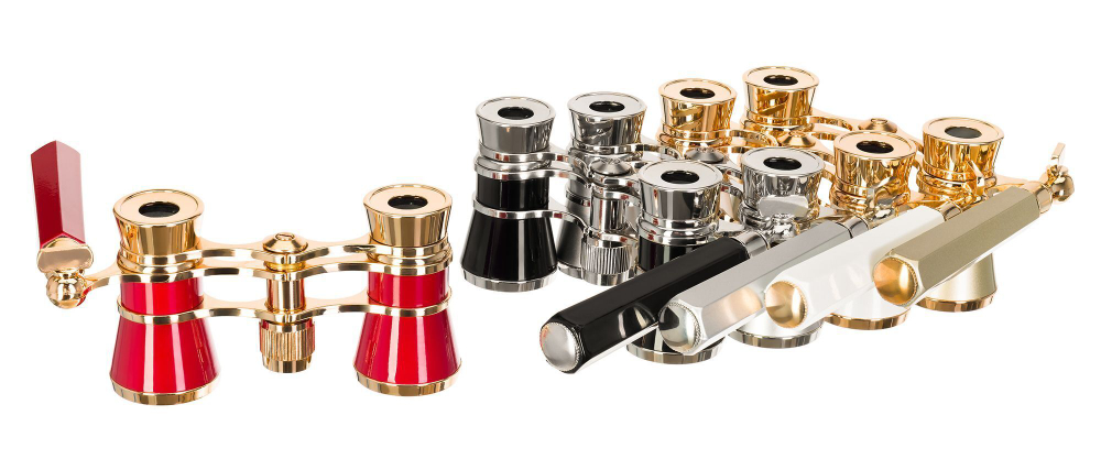 Театральный бинокль-лорнет Levenhuk Broadway 325E, серебристый