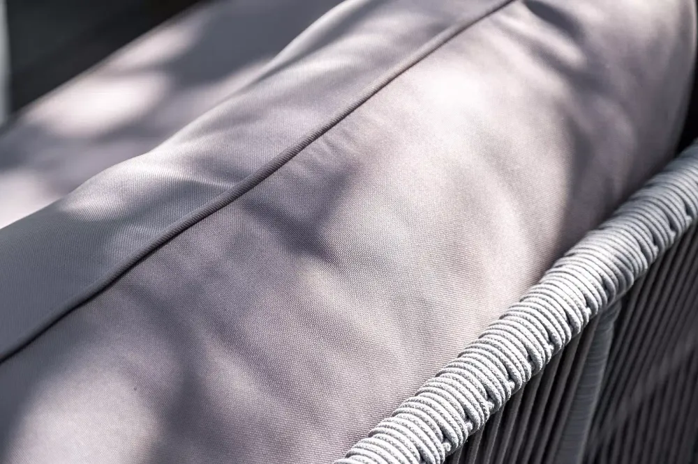 "Канны" модульная угловая лаунж-зона из роупа (веревки), цвет светло-серый