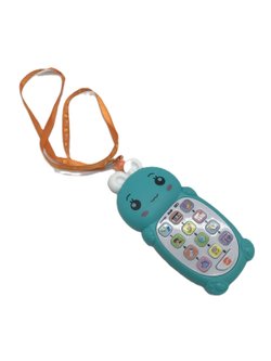 Игрушка звуковая Телефон Зайчонок цвет голубой