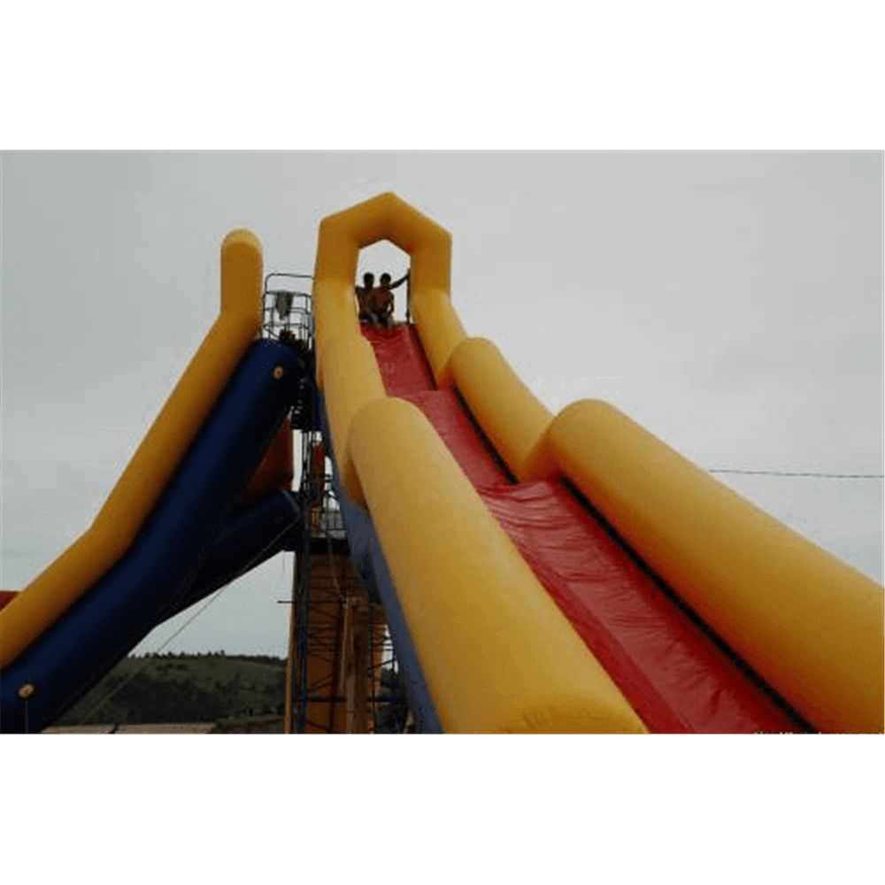Надувная водная горка для вышки (опоры) «Стрела PRO» с одной ступенью 13*2.5*5 м