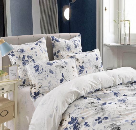 Норвуд (синий) КПБ сатин 1.6