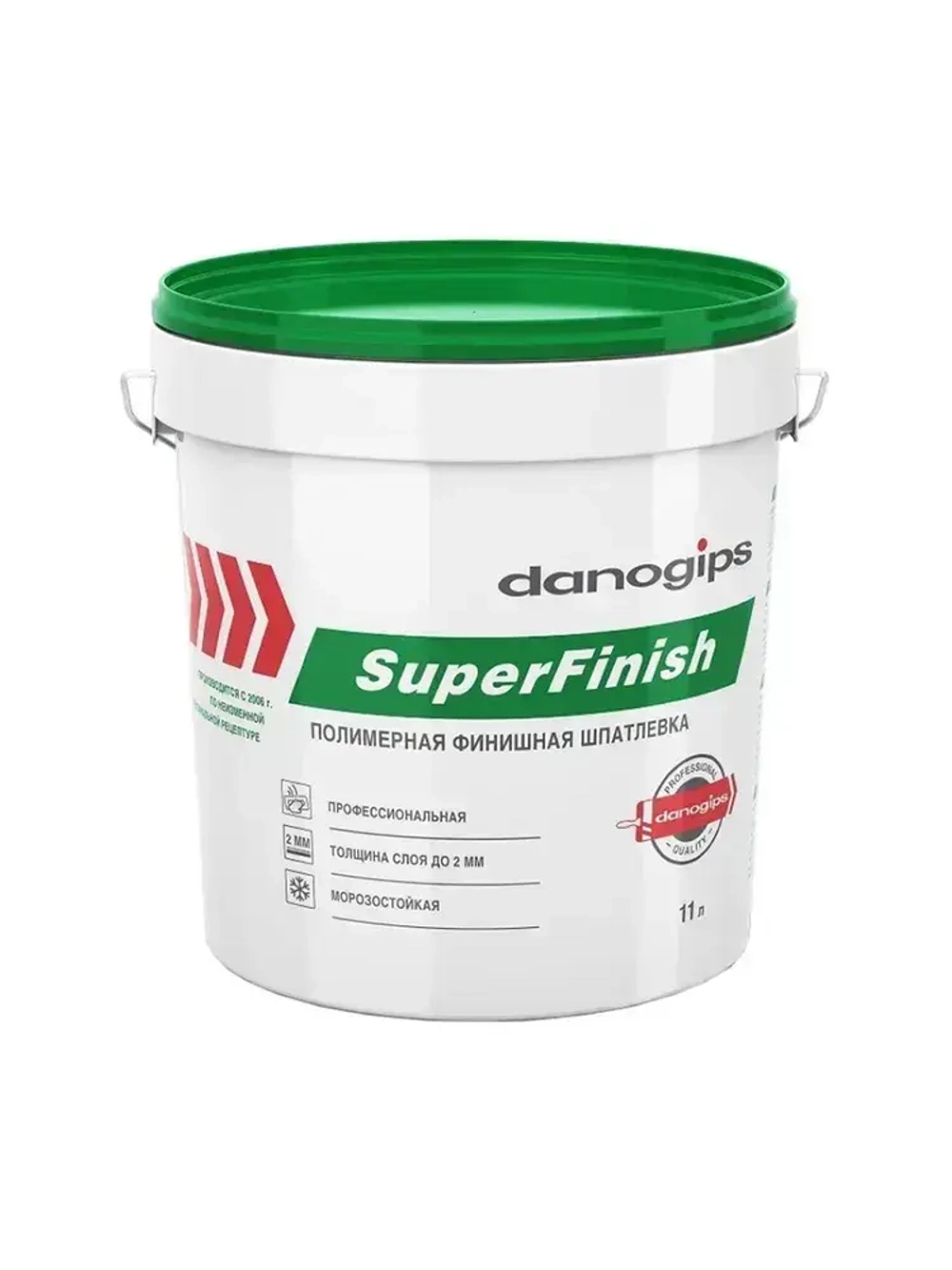 Шпатлевка для внутренних работ полимерная Danogips SuperFinish 11 л.
