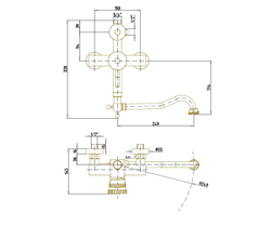 Душевая система Bronze de Luxe WINDSOR 10120PR