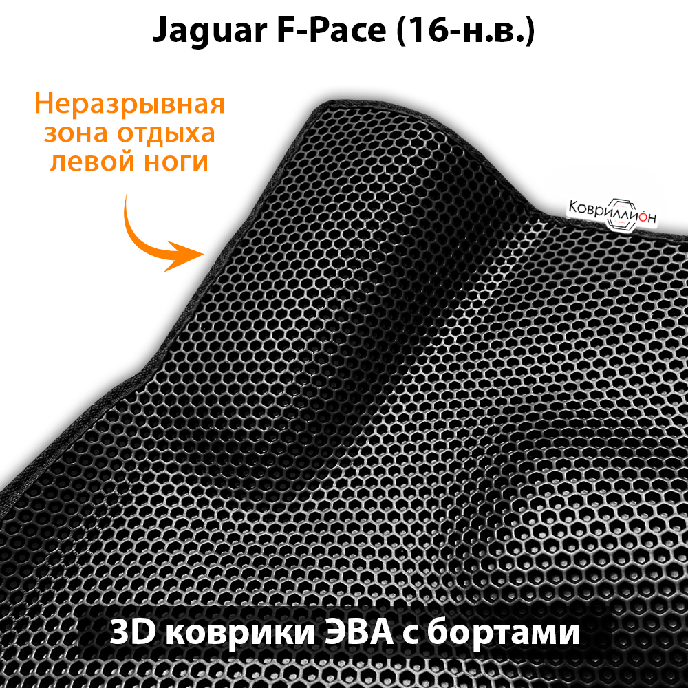 Передние автомобильные коврики ЭВА с бортами для Jaguar F-Pace (16-н.в.)