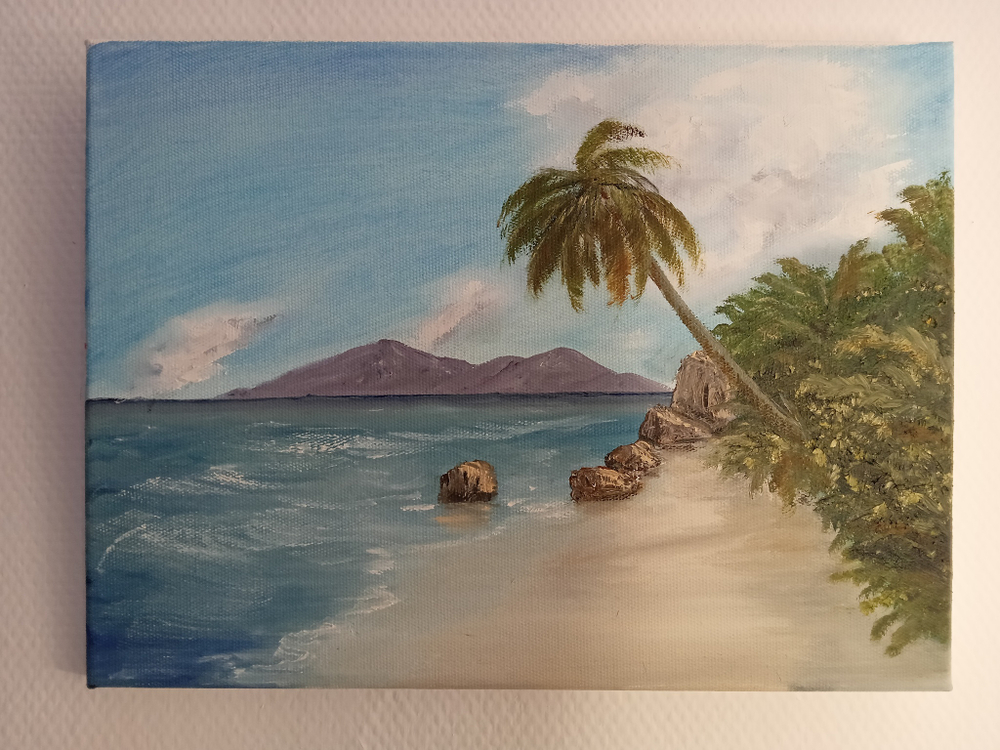 Картина "Побережье" Масло. Кисти. Холст на подрамнике.30x40 см.