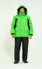 Зимний мужской костюм-поплавок ONERUS "Фишер -45" (Таслан) Зеленый/Черный