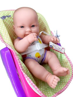 Пупс BERENGUER виниловый 36см в люльке-переноске (16132)