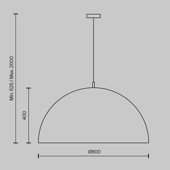 Подвесной светильник Купол / Dome E27х5 Maytoni mod169pl-05gb1