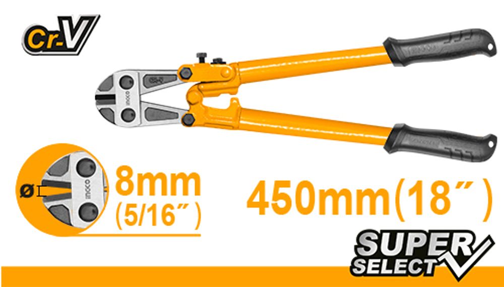 Болторез 450мм, до 8мм INGCO HBC1818 SUPER SELECT