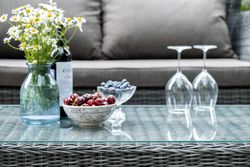 "Капучино" лаунж-зона из искусственного ротанга, цвет графит