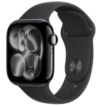 Apple Watch Series 11 GPS 46mm Jet Black Aluminum Case with Sport Band Black (Спортивный ремешок черного цвета) (M/L, 160–210 mm) MEUX4