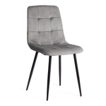 Стул CHILLY (mod. JSC-220) Велюр/металл , 44,5х52,5х88 см, Dark grey (темно-серый) HLR24 / черный