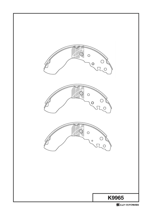 Барабанные тормозные колодки KASHIYAMA K9965