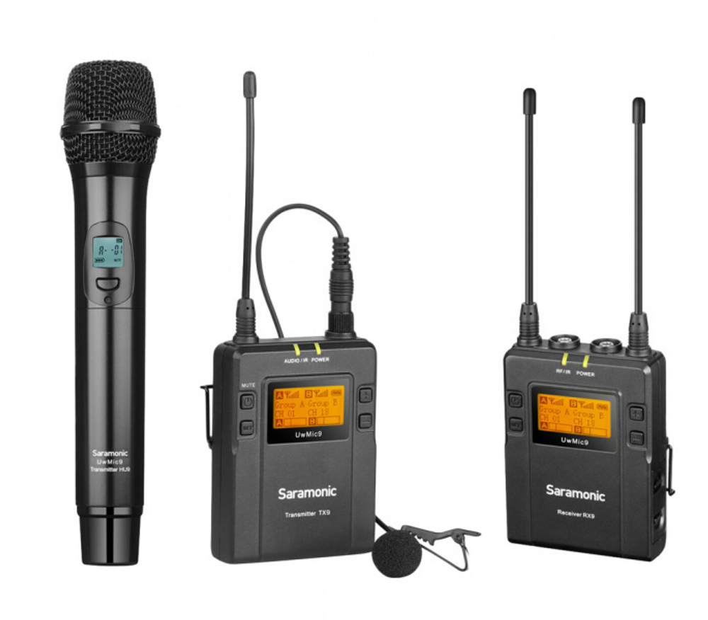 Радиосистема с беспроводным микрофоном Saramonic UwMic9 Kit3 (RX9+HU9+TX9)