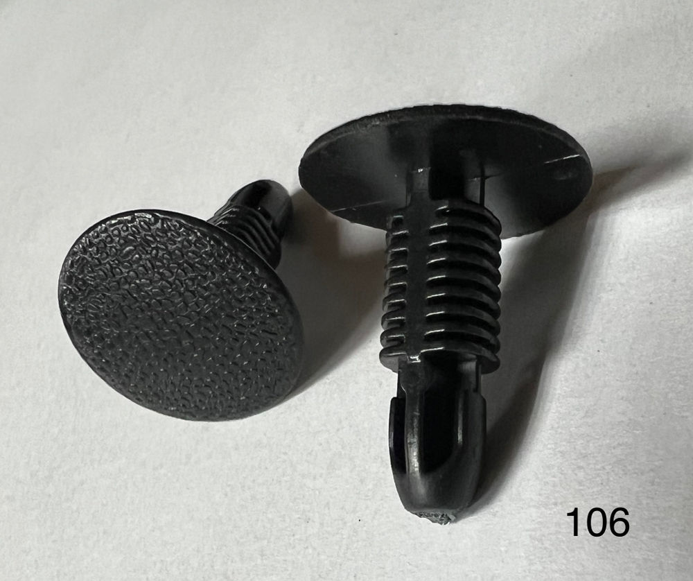 Клипса иномарка  Код- 106 (20шт/уп) черн