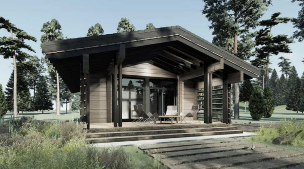 Проект Дома 75,29 кв. м из бруса Д-36