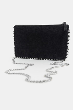 ZARA СУМКА С ЗАКЛЕПКАМИ, ЧЕРНЫЙ