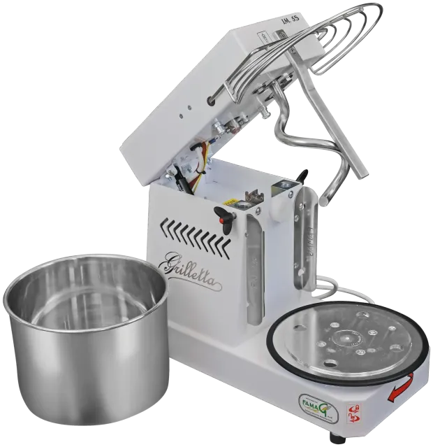 Тестомес спиральный на 5 кг, 10 скоростей, откидной верх, высокая гидратация