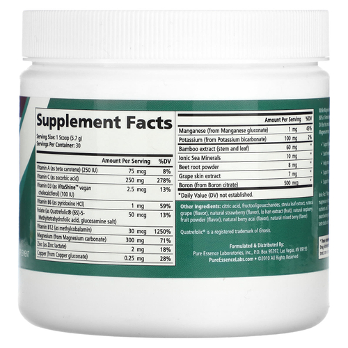 Pure Essence, lonic-Fizz™, Magnesium Plus™, со вкусом ягодного ассорти, 171 г (6,03 унции)