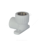 Угольник PP-R комбинированный белый Дн 25х1/2" ВР с креплением VALFEX 10120025