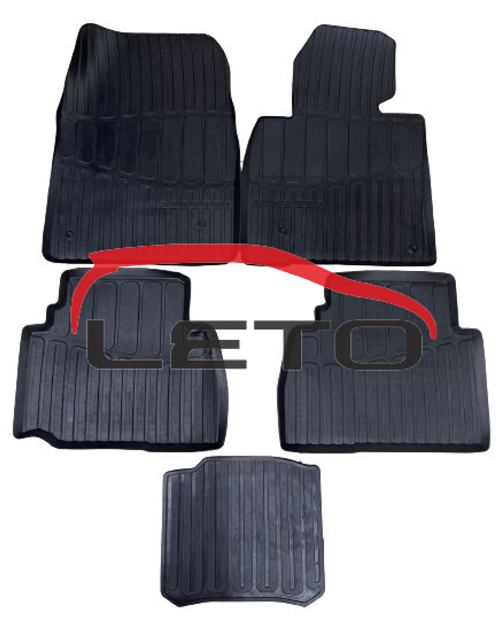 Коврики салона резиновые черные 5 шт (1 и 2 ряд) PZ49K-J0354-RJ PZ49KJ0354RJ