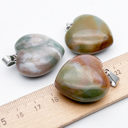 Подвеска Сердце, халцедон, размер 30*29 мм, цена за 1 шт