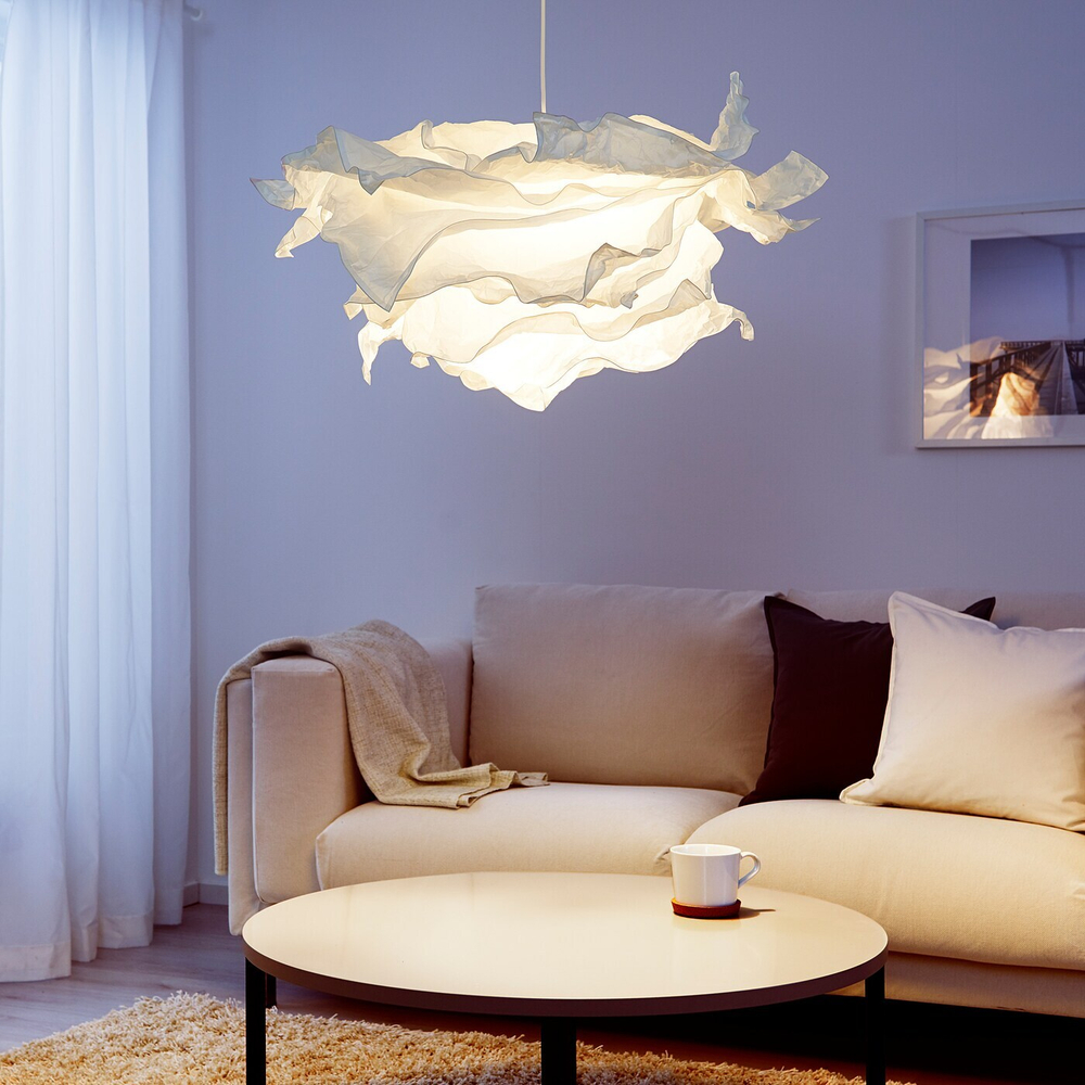 IKEA KRUSNING  (ИКЕА КРУСНИНГ)  -  Абажур для подвесного светильника, белый, 85 см
