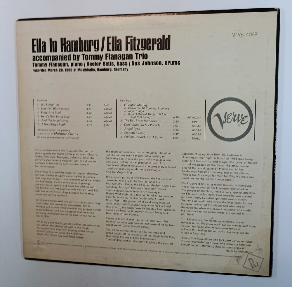 Ella Fitzgerald Ella In Hamburg (US 1965)