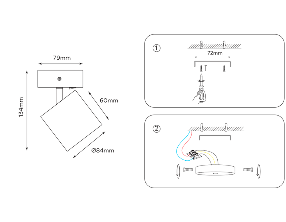 Ambrella Накладной спот с выключателем Move TA132