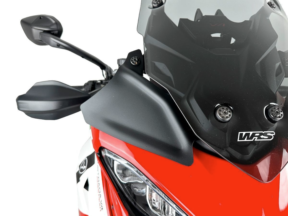 WRS Дефлекторы боковые (пара) Ducati Multistrada V4 матовые черные DU031NO
