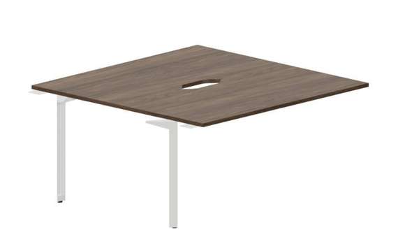 Составной стол на 2 рабочих места 158х156,6х75см (2 эргономичных выреза) - приставной элемент