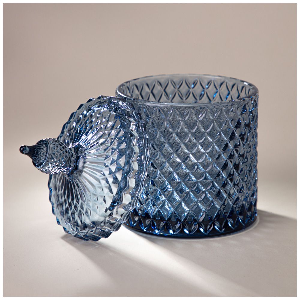 ЕМКОСТЬ ДЛЯ ХРАНЕНИЯ "DIAMANT BLUE" 10,5*10,5*17СМ