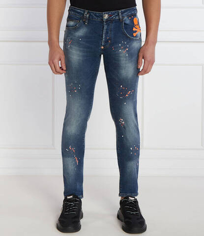 Джинсы Skull&Bones Philipp Plein - голубой(MDT3678 PDE004N)
