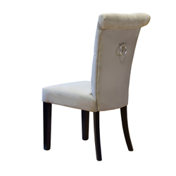 Стул бежевый бархатный Garda Decor J631 вид сзади