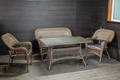 Комплект мебели из искусственного ротанга Мэдисон (Medison) Lunch set с подушками на сидение