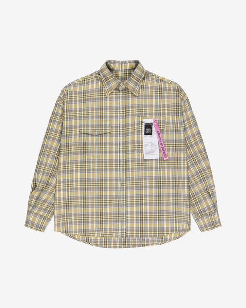 Рубашка Kraizy Stripes 2XOVER в клетку серый-лимон