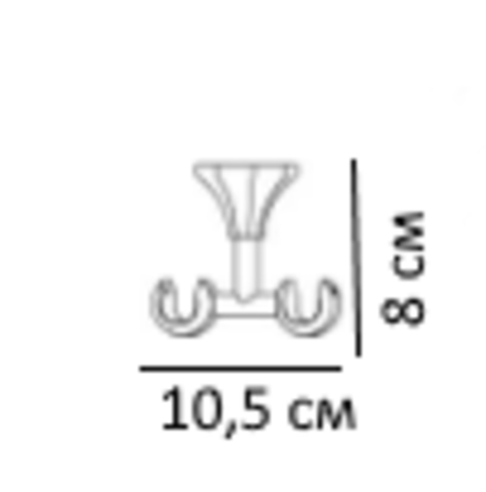 Кронштейн "Прима" потолочный двойной d20/20 мм, цвет золото