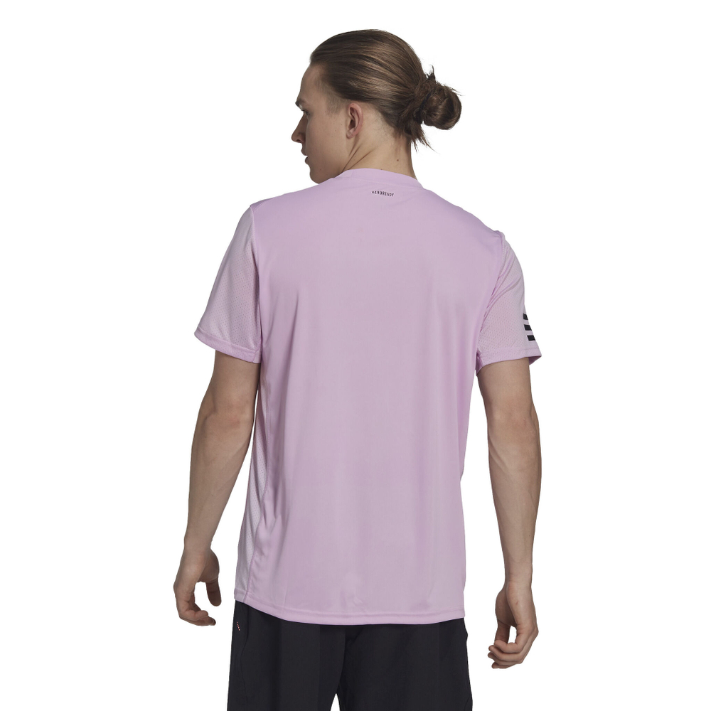 Мужское теннисное поло adidas Club 3 Stripes T-Shirt Men - Violet