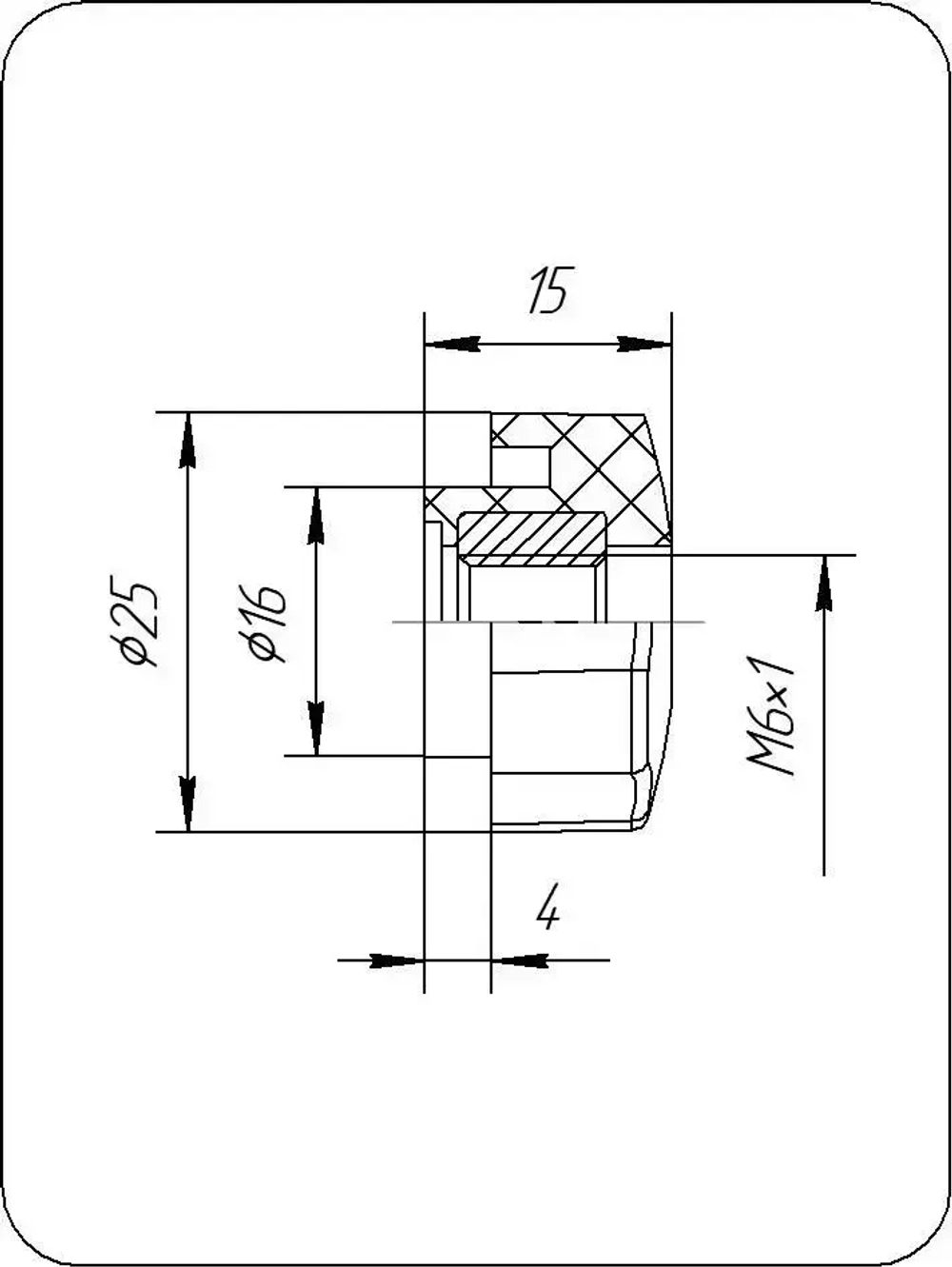 Гайка Барашковая M6, 2 шт.