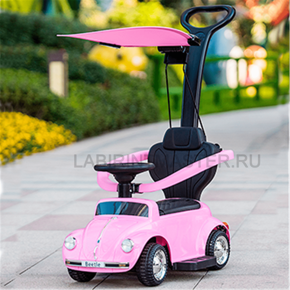 Детский электромобиль "Volkswagen Beetle"  JQ618, розовый