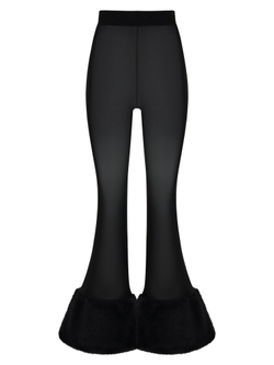 Брюки - сетка с мехом