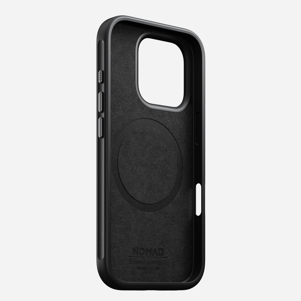 Чехол Nomad Modern Leather case, iPhone 16 Pro - black