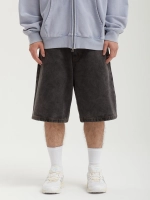 Шорты Октябрь Og Logo Baggy "Black Stone Washed"
