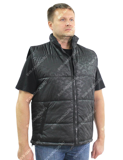 Жилет утеплённый БВР (Дюспа, Черный КМФ)