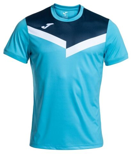 Теннисная футболка Joma Court Short Sleeve T-Shirt - fluor turquoise/navy