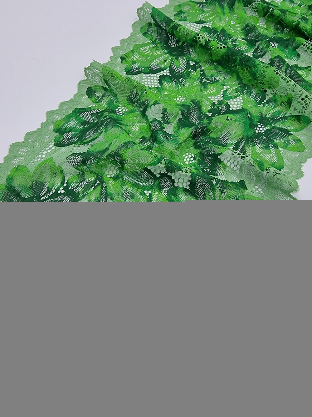 Кружево эластичное зелёное К625