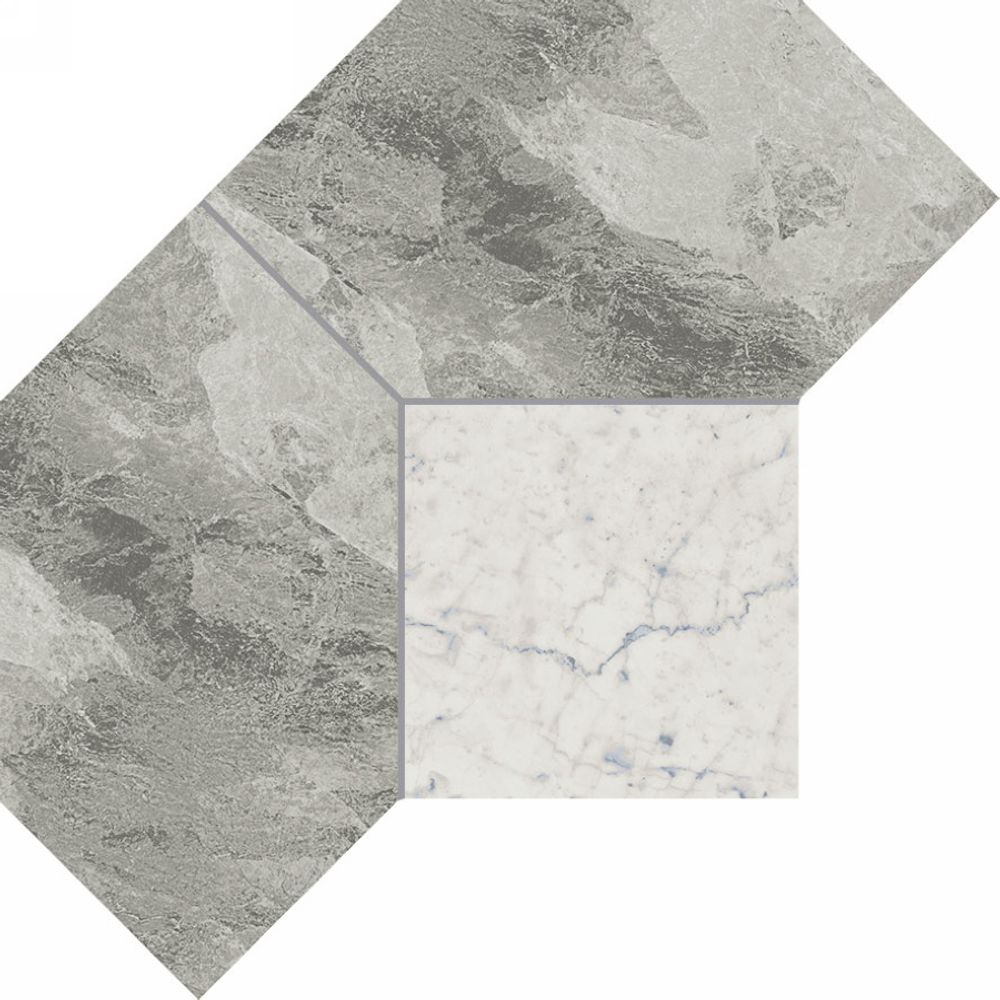 Мозаика Мозаика Charme Extra Silver Mosaico Polygon Cer 28.5x21